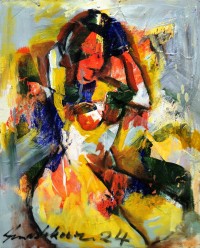 Mashkoor Raza, 14 x 18 Inch, Oil on Canvas, Figurative Painting, AC-MR-683